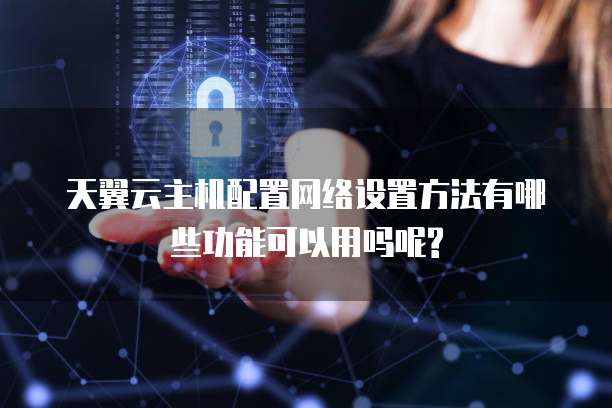 天翼云主机配置网络设置方法有哪些功能可以用吗呢?
