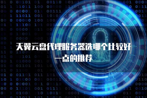 天翼云盘代理服务器选哪个比较好一点的推荐