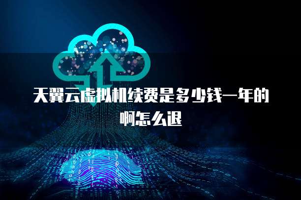 天翼云虚拟机续费是多少钱一年的啊怎么退