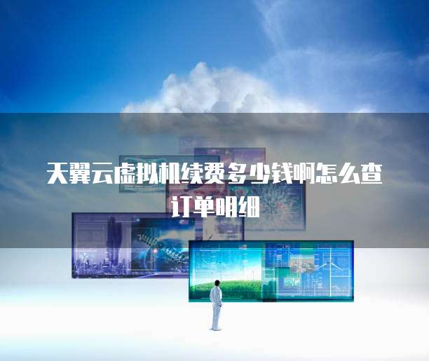 天翼云虚拟机续费多少钱啊怎么查订单明细