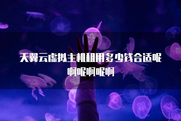 天翼云虚拟主机租用多少钱合适呢啊呢啊呢啊