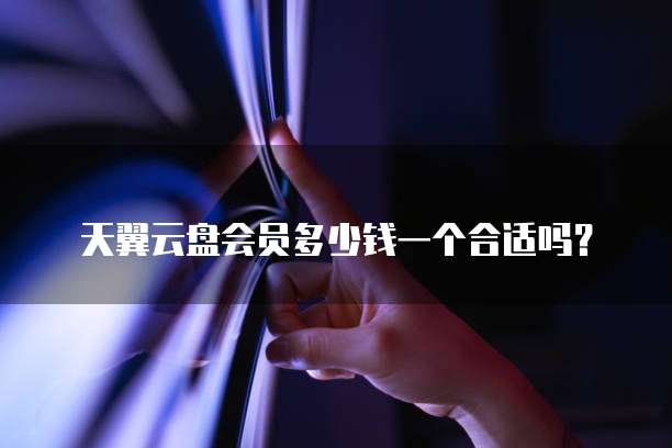 天翼云盘会员多少钱一个合适吗?