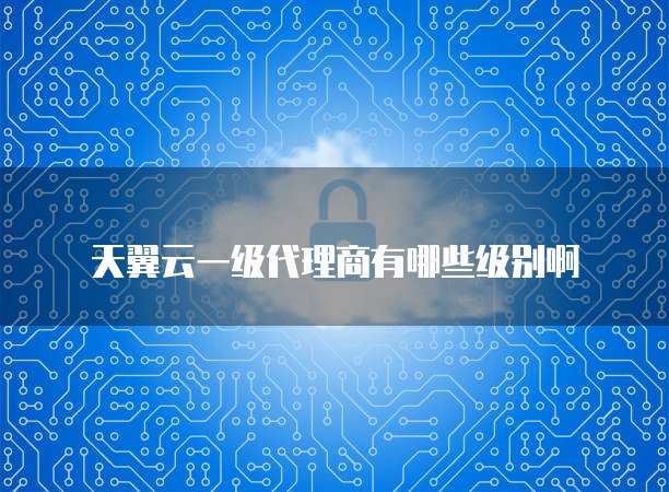 天翼云一级代理商有哪些级别啊