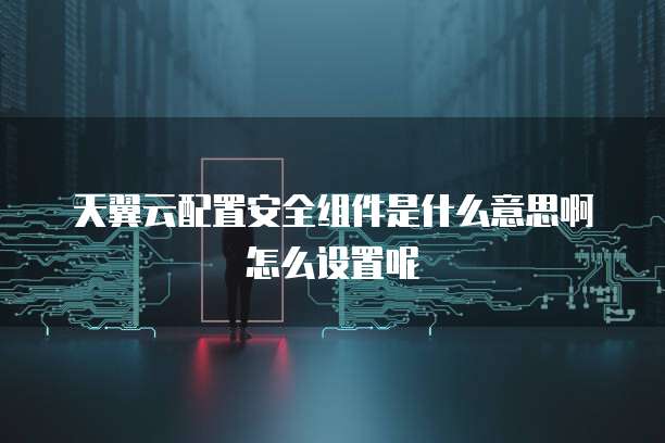 天翼云配置安全组件是什么意思啊怎么设置呢