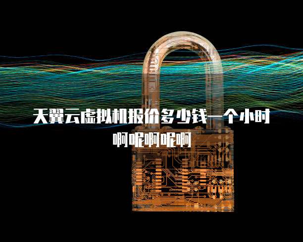 天翼云虚拟机报价多少钱一个小时啊呢啊呢啊