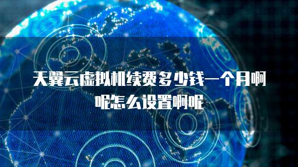 天翼云虚拟机续费多少钱一个月啊呢怎么设置啊呢