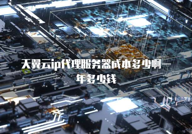 天翼云ip代理服务器成本多少啊一年多少钱