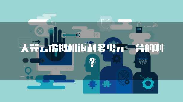 天翼云虚拟机返利多少元一台的啊?