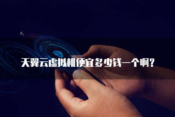 天翼云虚拟机便宜多少钱一个啊?