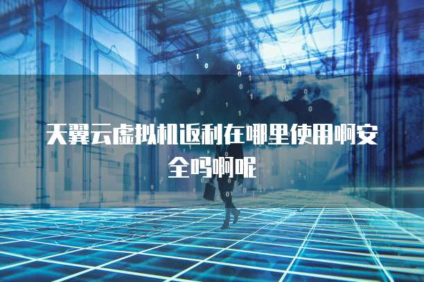 天翼云虚拟机返利在哪里使用啊安全吗啊呢