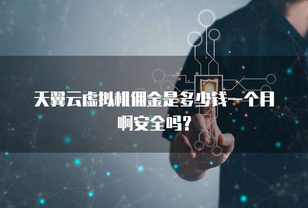 天翼云虚拟机佣金是多少钱一个月啊安全吗?