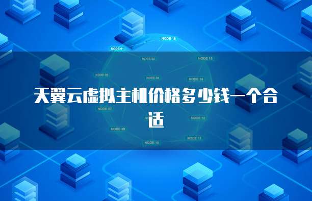 天翼云虚拟主机价格多少钱一个合适
