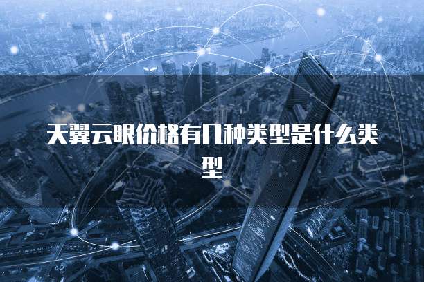 天翼云眼价格有几种类型是什么类型