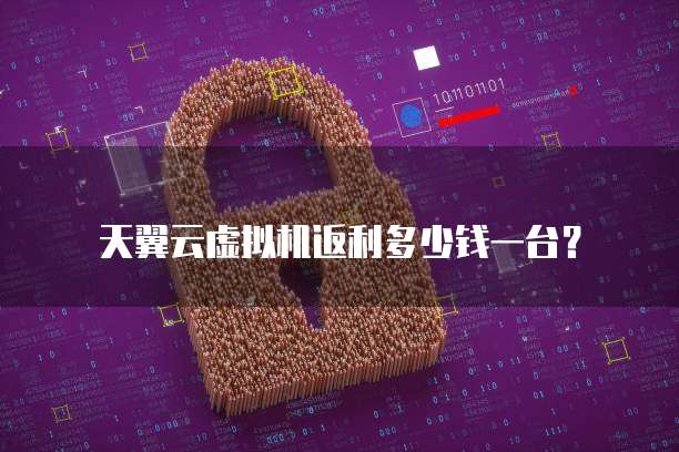 天翼云虚拟机返利多少钱一台?