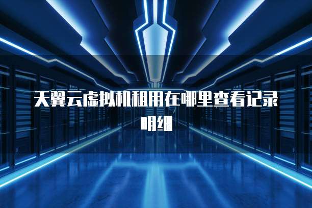天翼云虚拟机租用在哪里查看记录明细