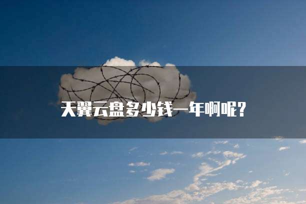 天翼云盘多少钱一年啊呢?