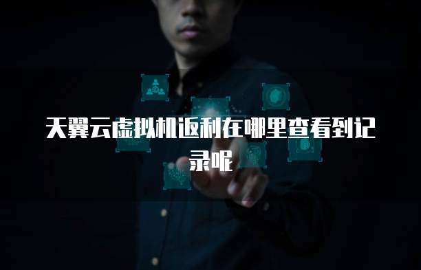 天翼云虚拟机返利在哪里查看到记录呢
