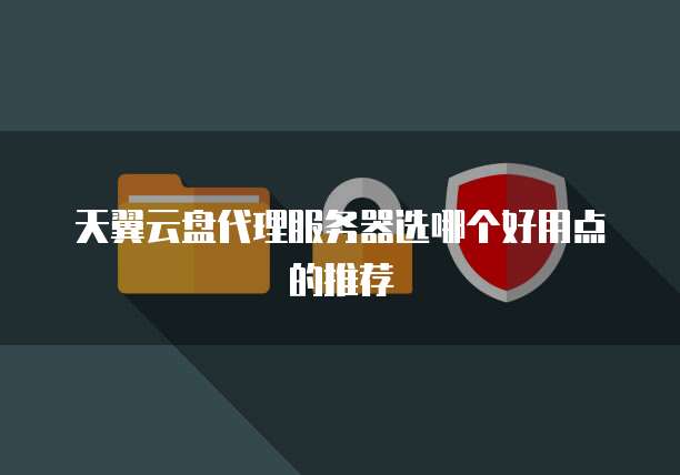 天翼云盘代理服务器选哪个好用点的推荐