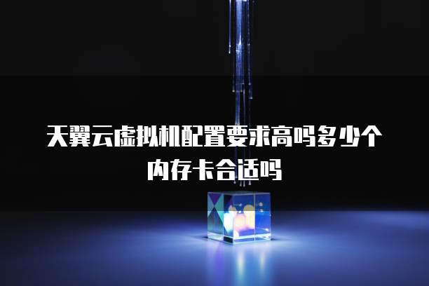 天翼云虚拟机配置要求高吗多少个内存卡合适吗