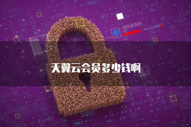 天翼云会员多少钱啊