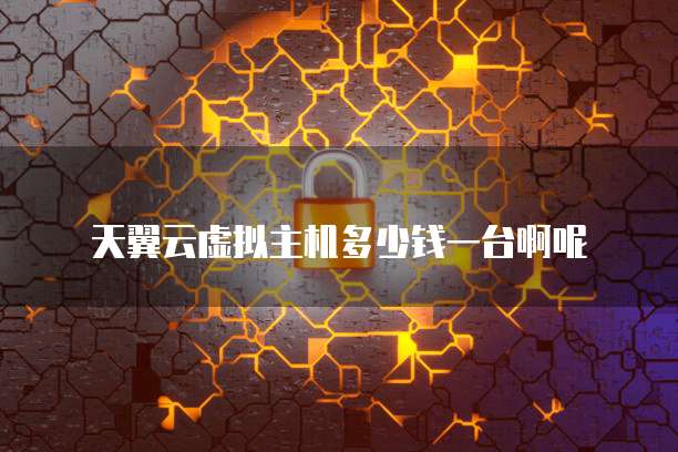 天翼云虚拟主机多少钱一台啊呢