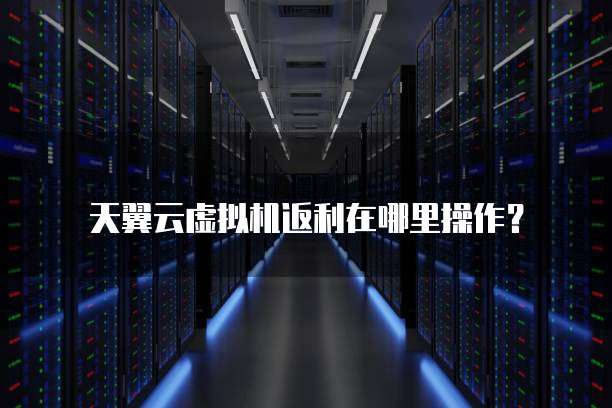 天翼云虚拟机返利在哪里操作?