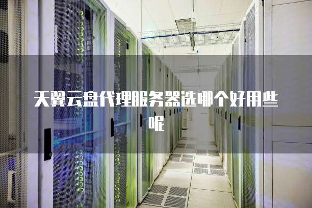 天翼云盘代理服务器选哪个好用些呢