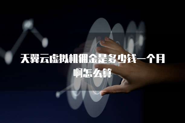 天翼云虚拟机佣金是多少钱一个月啊怎么算