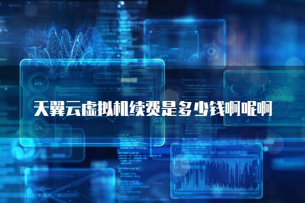 天翼云虚拟机续费是多少钱啊呢啊