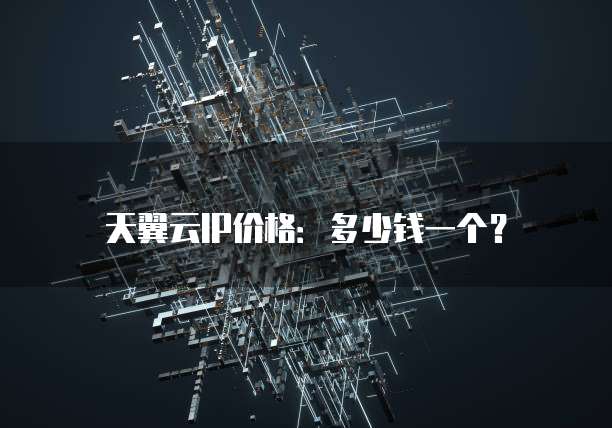 天翼云IP价格:多少钱一个?
