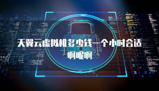 天翼云虚拟机多少钱一个小时合适啊呢啊