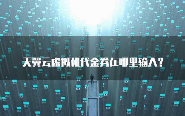 天翼云虚拟机代金券在哪里输入?