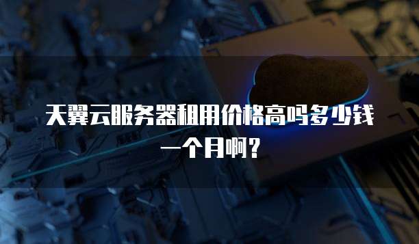 天翼云服务器租用价格高吗多少钱一个月啊？