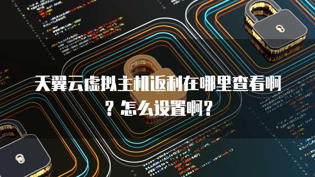 天翼云虚拟主机返利在哪里查看啊?怎么设置啊?