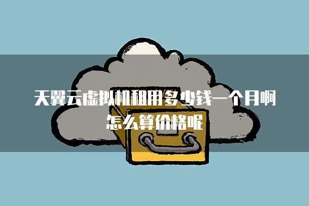 天翼云虚拟机租用多少钱一个月啊怎么算价格呢