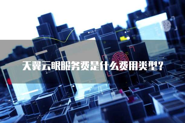 天翼云眼服务费是什么费用类型?