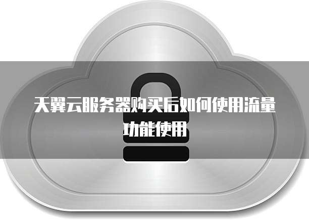 天翼云服务器购买后如何使用流量功能使用