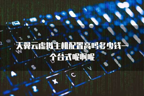 天翼云虚拟主机配置高吗多少钱一个台式呢啊呢