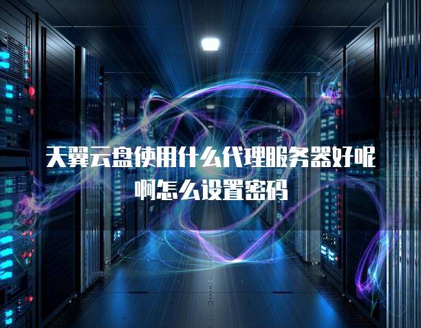 天翼云盘使用什么代理服务器好呢啊怎么设置密码
