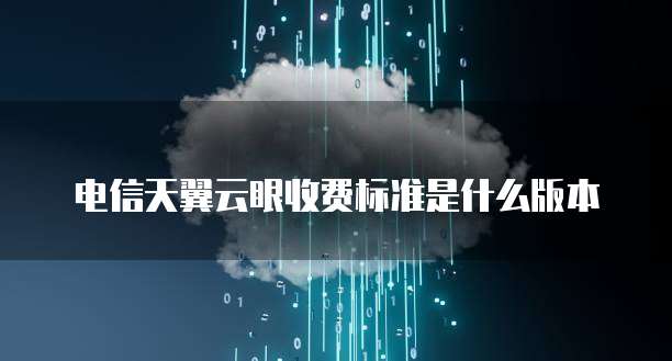 电信天翼云眼收费标准是什么版本