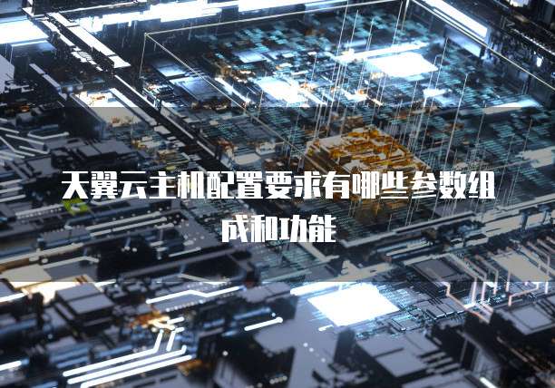 天翼云主机配置要求有哪些参数组成和功能