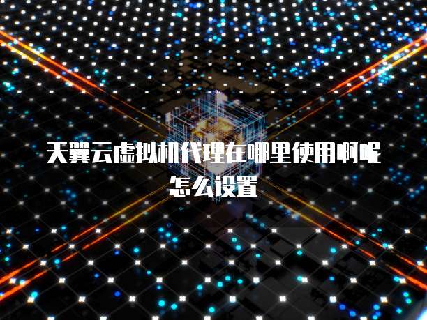 天翼云虚拟机代理在哪里使用啊呢怎么设置