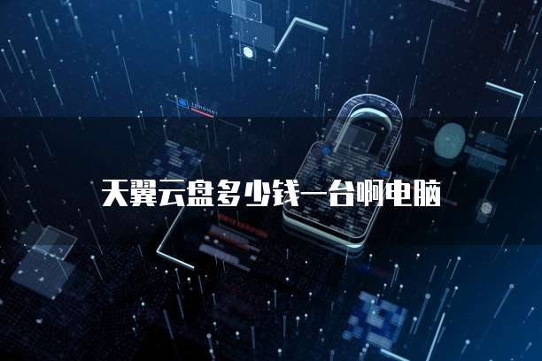 天翼云盘多少钱一台啊电脑