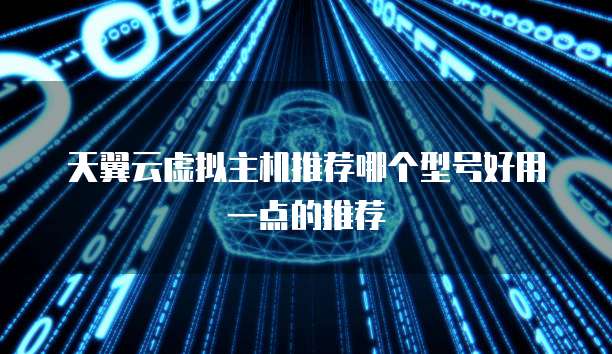 天翼云虚拟主机推荐哪个型号好用一点的推荐