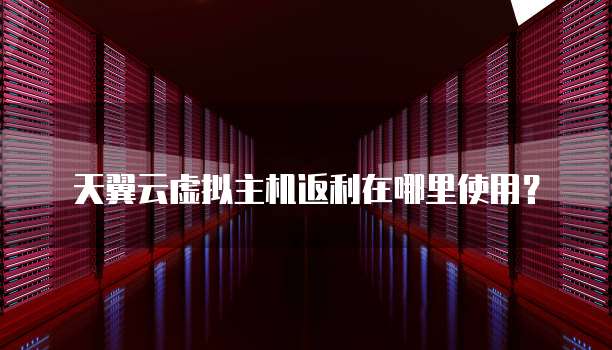 天翼云虚拟主机返利在哪里使用?
