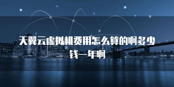 天翼云虚拟机费用怎么算的啊多少钱一年啊