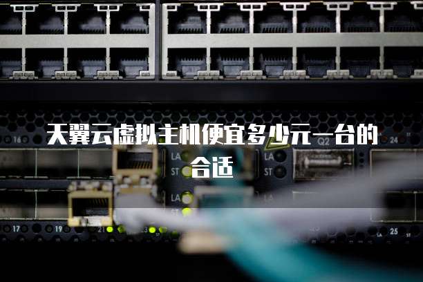天翼云虚拟主机便宜多少元一台的合适