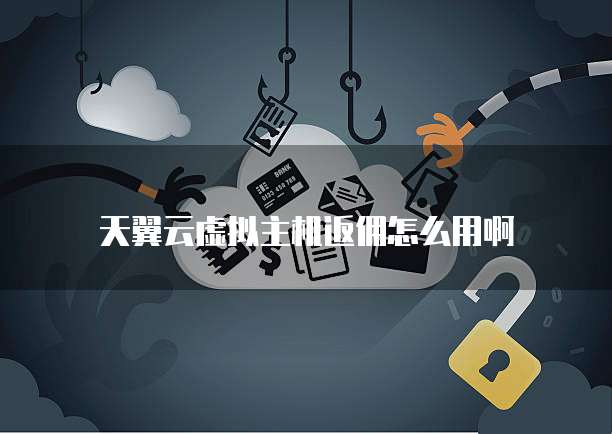 天翼云虚拟主机返佣怎么用啊