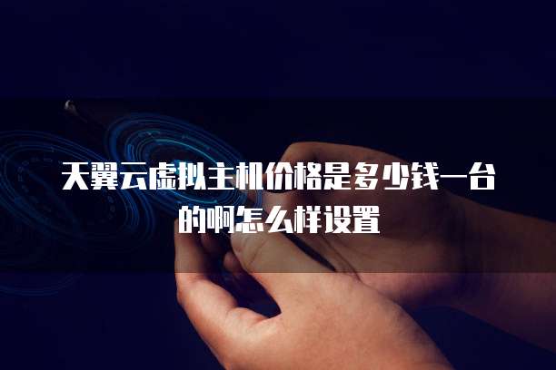 天翼云虚拟主机价格是多少钱一台的啊怎么样设置