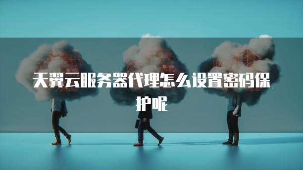 天翼云服务器代理怎么设置密码保护呢